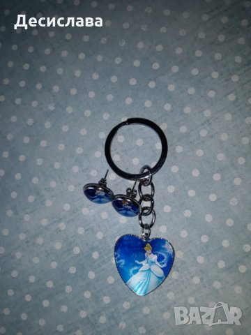 Комплект ключодържател и обеци "Пепеляшка", снимка 4 - Други - 25287544