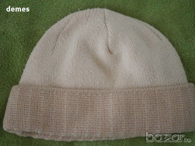          	 Машинно плетена розова шапка , снимка 2 - Аксесоари за коса - 8931660