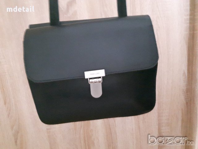 Poco Loco - интересна черна чанта от естествена кожа, снимка 9 - Чанти - 17666690