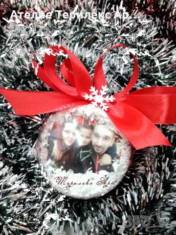 Коледна топка с лична снимка, снимка 4 - Коледни подаръци - 23461288