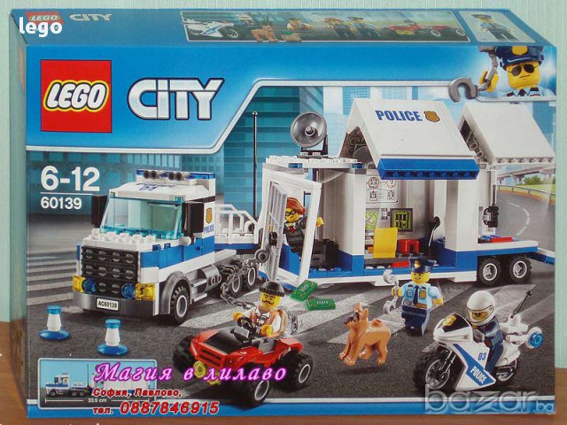 Продавам лего LEGO City 60139 - Мобилен полицейски център, снимка 1 - Образователни игри - 17572604