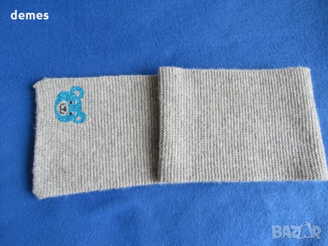  Сив детски шал , 100% органична вълна , Монголия-9, снимка 4 - Шапки, шалове и ръкавици - 25966166