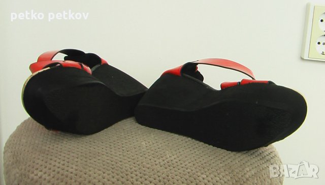 Дамски обувки "Tendenz" - червени , снимка 5 - Дамски ежедневни обувки - 21543456