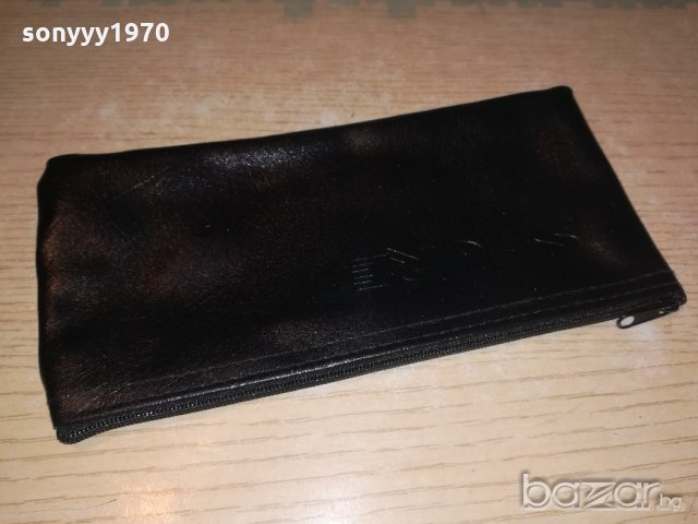 shure-кожен калъф за профи микрофон-21х10см с цип, снимка 3 - Микрофони - 20528981