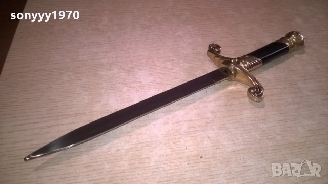 нож-сабя-златна кама-ретро колекция-35х11см-внос швеицария, снимка 5 - Колекции - 23661648