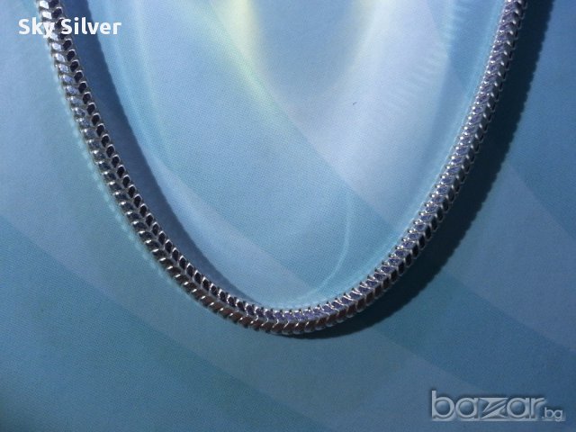 Мъжки сребърен синджир, снимка 7 - Колиета, медальони, синджири - 16285691
