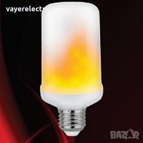 LED крушка горящ ПЛАМЪК E27 или Е14, снимка 3 - Лед осветление - 23944559