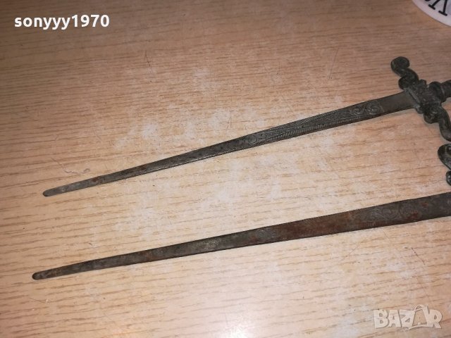 антики-31х7см-2бр ретро ножове-метал-внос швеицария, снимка 14 - Колекции - 21600216