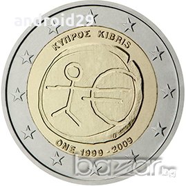2 Евро монети (възпоменателни) емитирани 2009г (10г. на Икономически и Паричен съюз), снимка 4 - Нумизматика и бонистика - 15990617