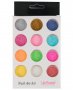 12 цвята фин брокат ярки цветове за декорация на маникюр , снимка 1 - Продукти за маникюр - 18458090