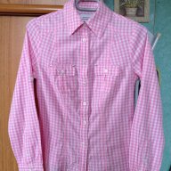 Дамска карирана риза розово и бяло каре Clockhouse М, снимка 5 - Ризи - 17638001