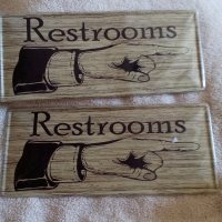 Метална табела Restrooms и панери за декорация, снимка 3 - Декорация за дома - 19020855