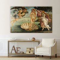 Картина Раждането на Венера- Сандро Ботичеи, репродукция, канава, класическа картина, пано № 231, снимка 1 - Картини - 22322611
