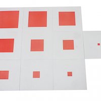 Контролни карти за голяма розова кула Монтесори 1-10см., снимка 5 - Образователни игри - 25013053