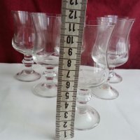 Стъклени чаши чашки за ракия  аперитив, снимка 4 - Антикварни и старинни предмети - 20291625