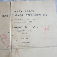 Стара карта върху плат 1932, снимка 4 - Колекции - 25442276
