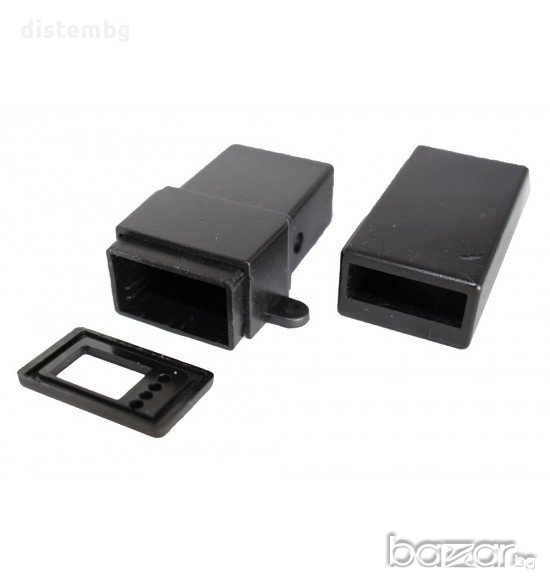  Пластмасова  черна кутийка за електронно изделие, снимка 1
