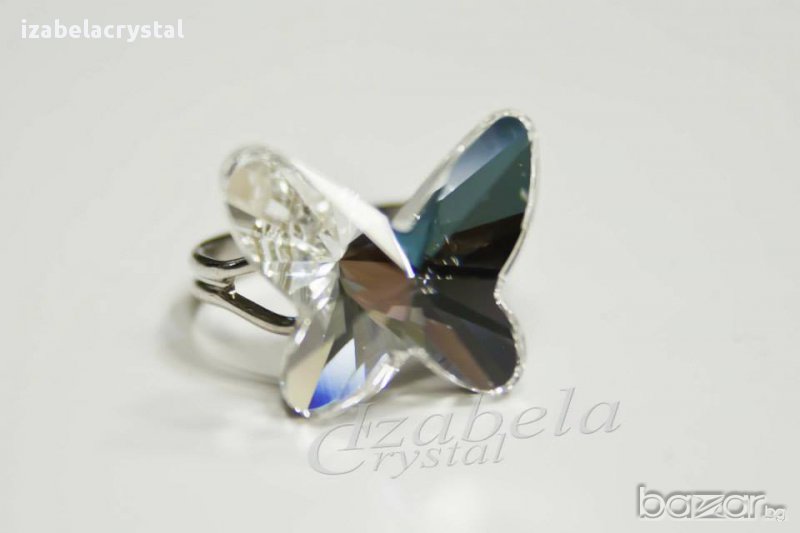 Пръстен Сваровски "Butterfly Lux"Crystals from SWAROVSKI ® , снимка 1