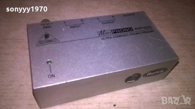 behringer pp400 ultra-compact phono preamp-внос швеция, снимка 4 - Ресийвъри, усилватели, смесителни пултове - 25722011