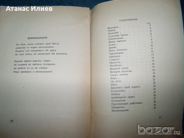 "На морския бряг" стихове от Панайот Петров издание 1938г., снимка 5 - Художествена литература - 21452516