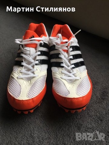 ADIDAS Techstar Allround 2 Track Spikes Shoes White Orange Black , снимка 3 - Маратонки - 25887535