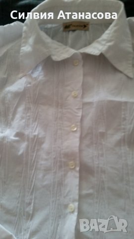 Бяла дамска риза , снимка 3 - Ризи - 22406403