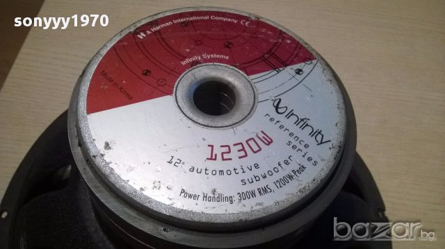 Infinity 12 инча subwoofer-1230w-внос швеицария, снимка 11 - Тонколони - 15346494