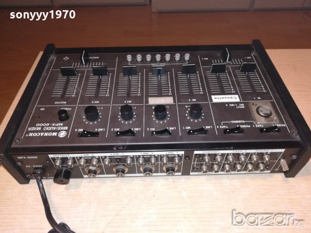 monacor mpx-6000 mixer-made in taiwan-внос швеицария, снимка 5 - Ресийвъри, усилватели, смесителни пултове - 20555304