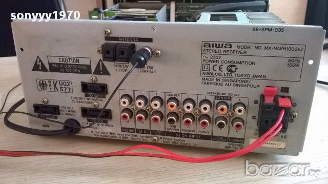 *Aiwa mx-nawh1000ez-receiver 6 канала, снимка 16 - Ресийвъри, усилватели, смесителни пултове - 12832320