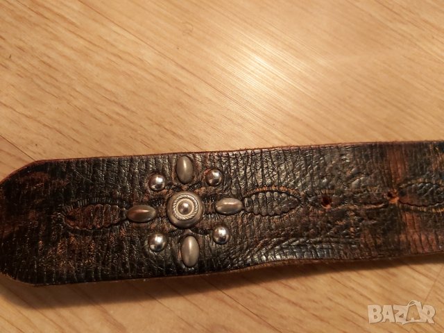 Марков мъжки колан от дебела телешка кожа - Внос от Щатите , снимка 6 - Колани - 25332716