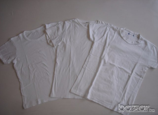 Три бели тениски за ръст 140/152 см. , снимка 2 - Детски тениски и потници - 16660266