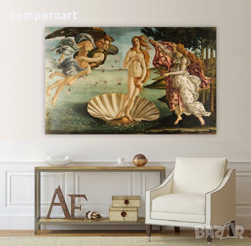 Картина Раждането на Венера- Сандро Ботичеи, репродукция, канава, класическа картина, пано № 231
