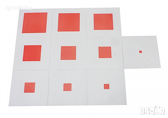 Контролни карти за голяма розова кула Монтесори 1-10см., снимка 5 - Образователни игри - 25013053