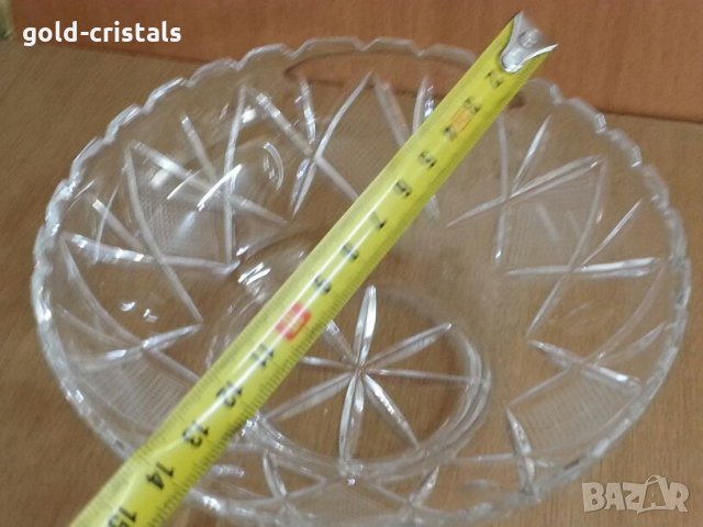 Стар български кристал купа фруктиера, снимка 14 - Антикварни и старинни предмети - 26113876