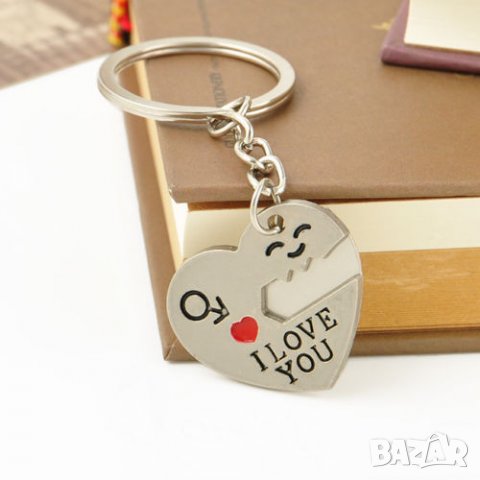🔐💗 Сърце и Ключ за него - двойка ключодържатели за влюбени, снимка 12 - Бижутерийни комплекти - 22216596
