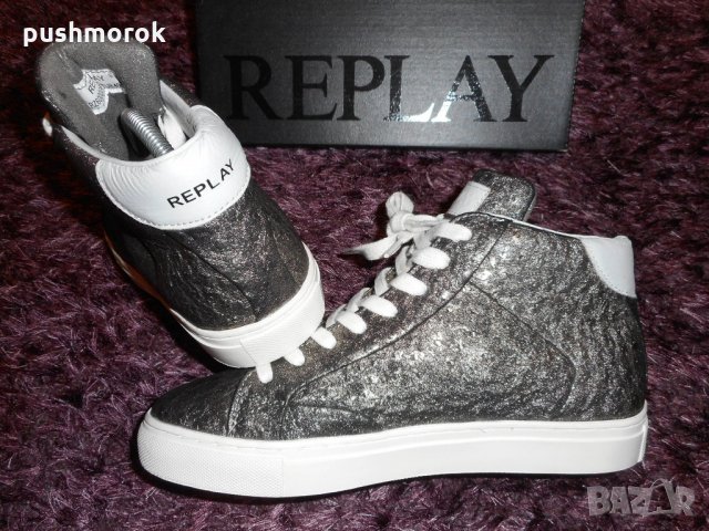REPLAY Hall Hi-Top Trainers, снимка 5 - Кецове - 21698500