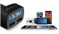 ПРОМО! Зарядно за кола с 2 USB гнезда с цифров волтметър, амперметър, термометър, снимка 7