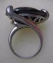 Масивен сребърен пръстен с черен шпинел / проба 925, снимка 4