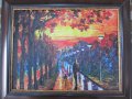 Автентична картина "Огнена вечер", снимка 7