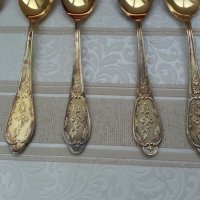 Ювелирни руски позлатени лъжички, снимка 10 - Антикварни и старинни предмети - 22900452