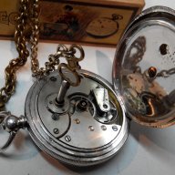 Сребърен джобен часовник OMEGA с ключ ОМЕГА 1895, снимка 16 - Джобни - 18213491