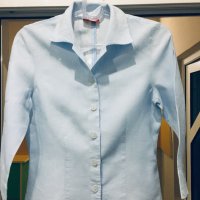 Небесно-синя риза TAIFUN COLLECTION ,лен 100%, снимка 3 - Ризи - 24173930