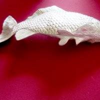 Сребърен шаран, изработка "Modello-depositato", риба, сребро, подарък за рибар, снимка 4 - Антикварни и старинни предмети - 23083778