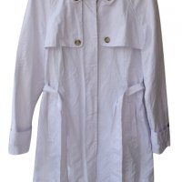 Fabiani дамски бял шлифер палто с колан , снимка 1 - Палта, манта - 21722560