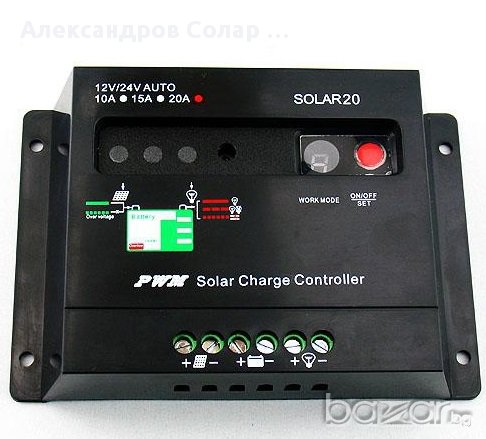 20 А 12-24V соларен контролер, снимка 1
