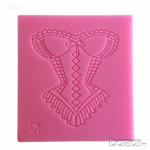 силиконов молд форма корсет рокля балерина за украса фондан декорация торта, снимка 1