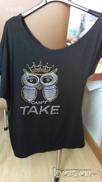 Блузка с паднал ръкав М-Л, снимка 1