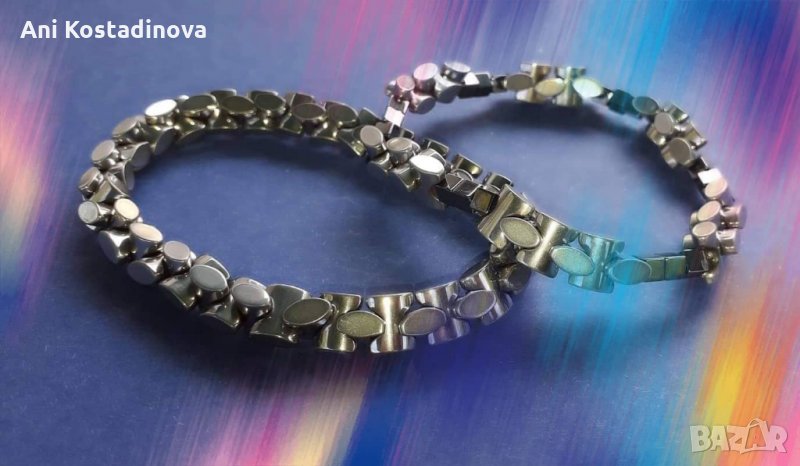 Мъжка гривна от естествен хематит, снимка 1