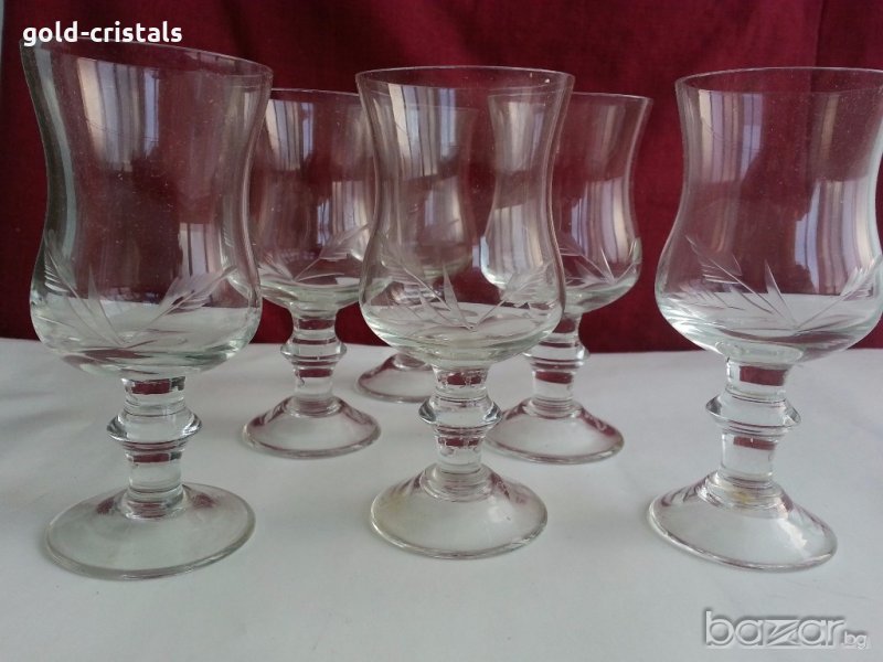 Стъклени чаши чашки за ракия  аперитив, снимка 1