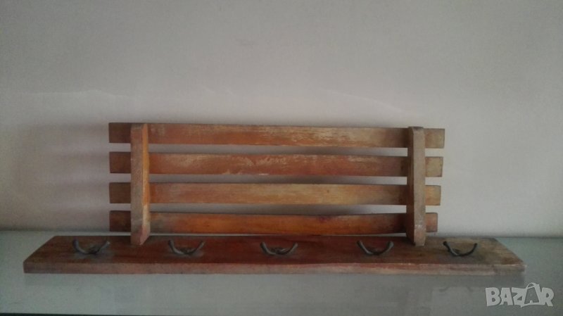 Стара, ретро дървена етажерка, снимка 1